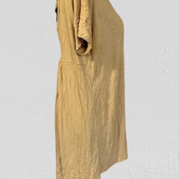 Mustard Criss Cross Back Tunic Top - Picture 3 of 9